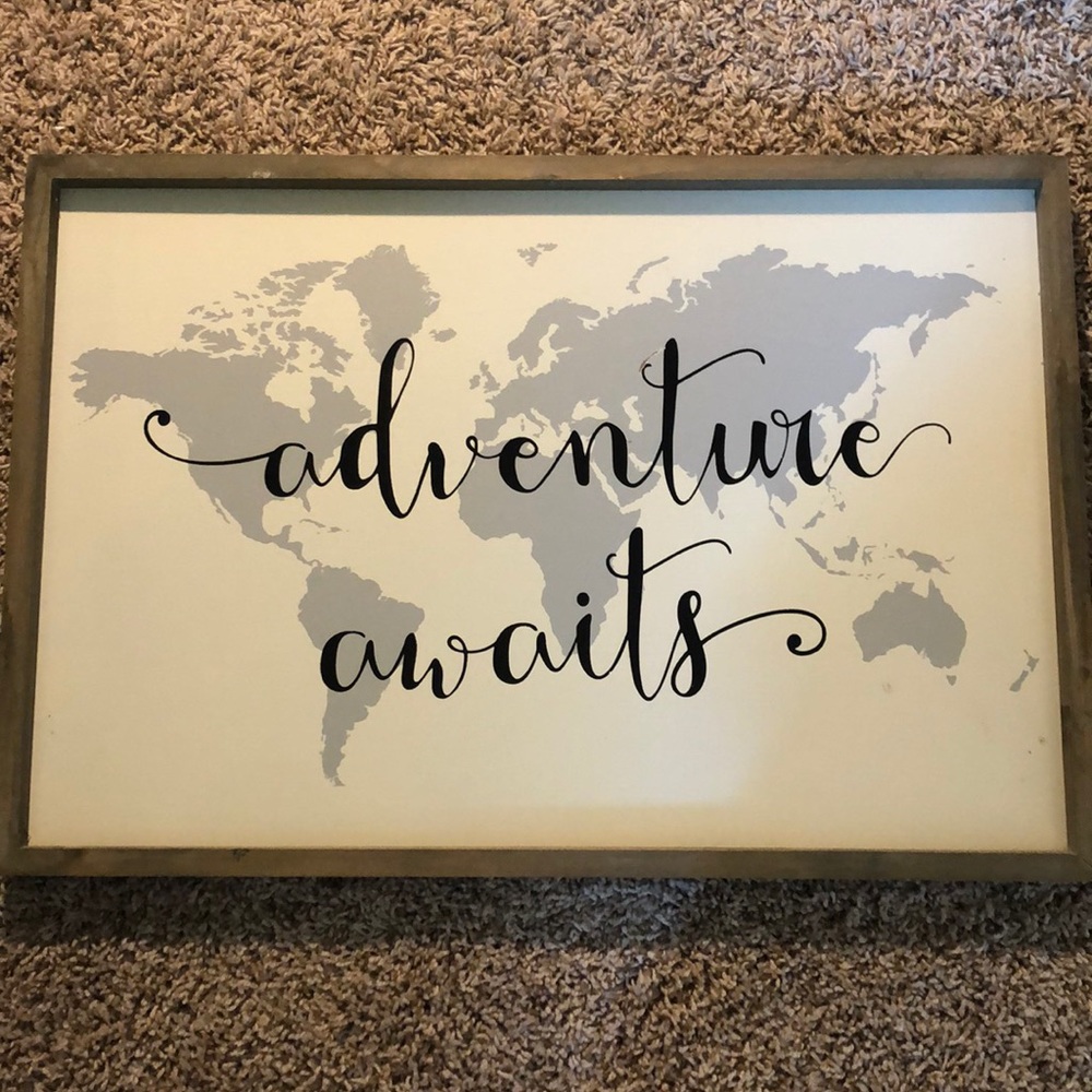 Adventure Awaits Sign